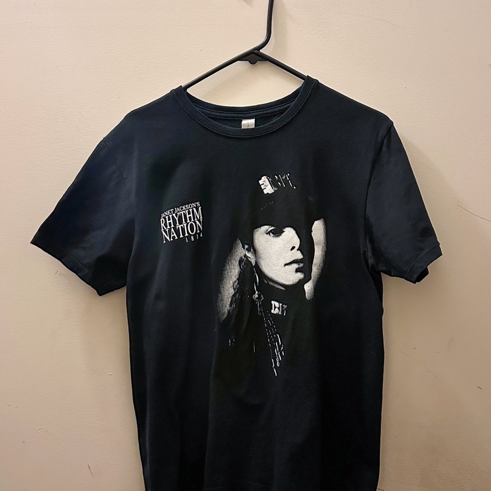 Janet Jackson Rhythm Nation 1814 Vintage Black Tee